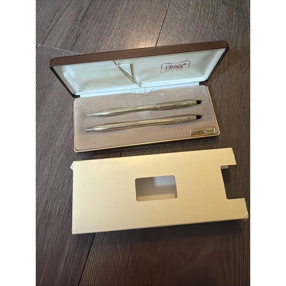 Cross 10 Karat Gold Filled Pen and Pencil Set 4501 450105/original paperwork